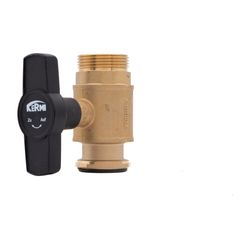Kermi Kugelhahn 1" kurz, Außengewinde x 1 1/2" mit Griff, für Speicherladegruppen, W90250... KERMI-W90250 4037486676579 (Abb. 1)