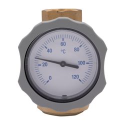 Kermi Thermostatkugelhahn mit Rückschlagklappe für Hydromodul und Heizkreis, Blau, W90502... KERMI-W90502 4037486868325 (Abb. 1)
