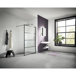 Kermi Walk-In Wall Walk-In XD WW3 2000x1200x25mm ESG Klar 8mm Schwarz Soft Anschla... KERMI-XDWW3120203PK 4051484950042 (Abb. 1)