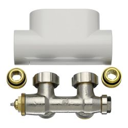 Kermi Ventilhahnblock Set E-w Eckform, Weiß, ZV00410001... KERMI-ZV00410001 4037486064901 (Abb. 1)