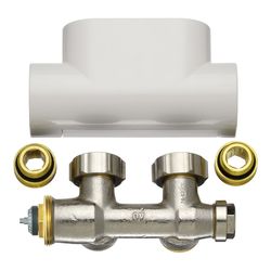 Kermi Ventilhahnblock DG inkl. Blende mit dynamischer Durchflussregelung, Chrom... KERMI-ZV02120002 4037486002149 (Abb. 1)