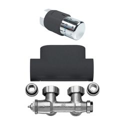 Kermi Ventilhahnblock-Kombiset Eckform, Anthrazitgrau, ZV03090007... KERMI-ZV03090007 4063769317280 (Abb. 1)