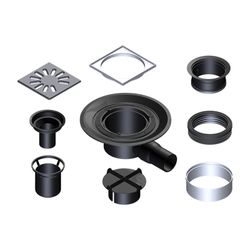 Kermi Ablauf Point A5X 050 Point Ablauf waagerecht DN 50... KERMI-BAA5X050000XK 4051484938514 (Abb. 1)