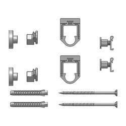 Kermi Fertighausbefestigung 2er Set Wandabstand 30mm Typ 11-33... KERMI-ZB03920003 4037486000398 (Abb. 1)