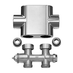 Kermi Ventilhahnblock D-c Durchgang, Chrom, ZV00400002... KERMI-ZV00400002 4037486064888 (Abb. 1)