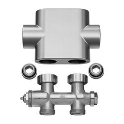 Kermi Ventilhahnblock D-e Durchgang, Edelstahl, ZV00400003... KERMI-ZV00400003 4037486183008 (Abb. 1)