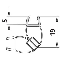 Kermi Magnetprofil x1, 1236 für Türflügel 6mm, 2010mm, passend bis Serienhöhe 2000mm, 60... KERMI-6025701 4051484930099 (Abb. 1)