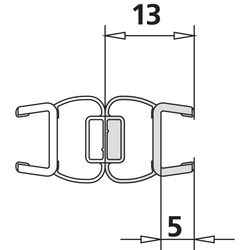 Kermi Magnetprofil x1, 1237, 2000mm, passend bis Serienhöhe 2000mm, 6025704... KERMI-6025704 4051484930105 (Abb. 1)