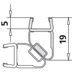 Kermi Magnetprofil x1, 1648, 2000mm, passend bis Serienhöhe 2000mm, 6032434... KERMI-6032434 4051484930235 (Abb. 1)