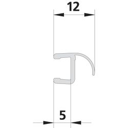 Kermi Glasabdichtung Flügel senkrecht x1, 1236, 2000mm, passend für Serienhöhe 2000mm, 6... KERMI-6031698 4051484930204 (Abb. 1)