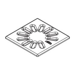 Kermi Ablaufabdeckung Basic EDS BA für Ablauf Point Schwarz, 6041553... KERMI-6041553 4051484930860 (Abb. 1)