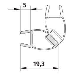 Kermi Magnetprofil x1, 3166R, 2000mm, 6030619... KERMI-6030619 4051484930150 (Abb. 1)