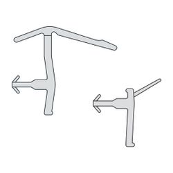 Kermi Glasabdichtung senkrecht x2, 3256/3277, 2000mm, passend bis Serienhöhe 2000mm, 253... KERMI-2534089 4051484923169 (Abb. 1)