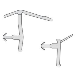 Kermi Glasabdichtung senkrecht x2, 3256/3277, 2000mm, passend bis Serienhöhe 2000mm, 253... KERMI-2534089 4051484923169 (Abb. 1)