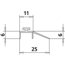 Kermi Dichtleiste x1, 3320, 985mm, kürzbar, 6034093... KERMI-6034093 4051484930402 (Abb. 1)