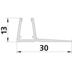 Kermi Glasabdichtung senkrecht x1, 3505, 2000mm, passend bis Serienhöhe 2000mm, 6034771... KERMI-6034771 4051484930464 (Abb. 1)