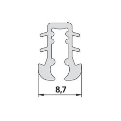 Kermi Glasabdichtung senkrecht x1, 4026, 12000mm, für 3-teilige Gleittür, passend bis Se... KERMI-2534101 4051484923282 (Abb. 1)