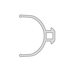 Kermi Gelenkdichtung senkrecht x1, 4045, 1985mm, passend bis Serienhöhe 2000mm, 6008264... KERMI-6008264 4051484929994 (Abb. 1)