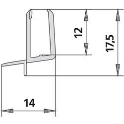 Kermi Dichtleiste 6mm x1, 4269 gebogen, kürzbar, 2534043... KERMI-2534043 4051484922933 (Abb. 1)