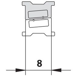 Kermi Magnetleiste x1, 4285, 2000mm, passend bis Serienhöhe 2000mm, 6003988... KERMI-6003988 4051484929932 (Abb. 1)