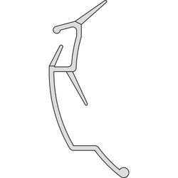 Kermi Dichtleiste x1, 4299, 2000mm, mit Gleitdichtung senkrecht bis 2000mm, 2529779... KERMI-2529779 4051484921158 (Abb. 1)