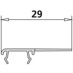 Kermi Glasabdichtung senkrecht 4719 24 L x1, 4628M29L, 2000mm, links, passend bis Serien... KERMI-2534973 4051484925590 (Abb. 1)