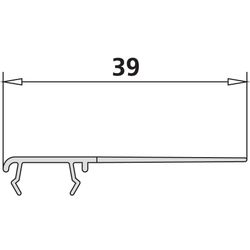 Kermi Glasabdichtung senkrecht 4719 25 L x1, 4628M39L, 2000mm, links, passend bis Serien... KERMI-2534975 4051484925613 (Abb. 1)