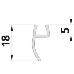 Kermi Glasabdichtung senkrecht 4665 9 BS x1, 4699, 2000mm, passend bis Serienhöhe 2000mm... KERMI-2534970 4051484925569 (Abb. 1)