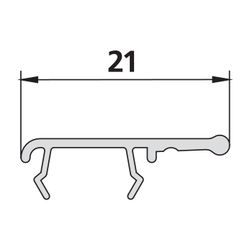 Kermi Dicht- und Mitnehmerleiste x1, 4701, 2000mm, 6037701... KERMI-6037701 4051484930709 (Abb. 1)
