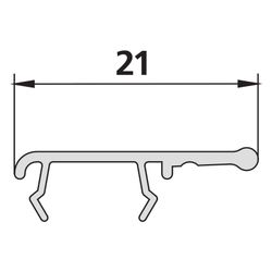 Kermi Dicht- und Mitnehmerleiste x1, 4701, 2000mm, 6037701... KERMI-6037701 4051484930709 (Abb. 1)