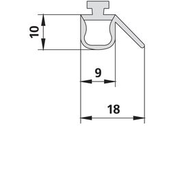 Kermi Dichtleiste TS2 waagerecht x3, 47104, 664mm/414mm/364mm, 2534108... KERMI-2534108 4051484923336 (Abb. 1)