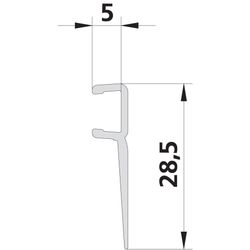 Kermi Glasabdichtung senkrecht 5500 09 x1, 5526, 2000mm für Flügel NIL2R/NID2R/NIC2R/NIH... KERMI-2535893 4051484927754 (Abb. 1)