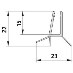 Kermi Dichtleiste x1, 6069, 985mm, 2534102... KERMI-2534102 4051484923299 (Abb. 1)