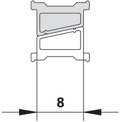 Kermi Magnetleiste x1, 6310, Weiß, 2000mm, passend bis Serienhöhe 1400mm, 6002713... KERMI-6002713 4051484929918 (Abb. 1)