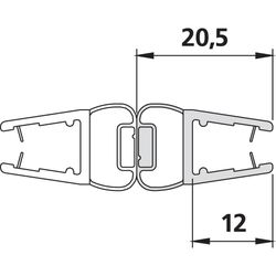 Kermi Magnetleiste 3270 22 x1, 6445, 180 Grad, 2000mm, passend bis Serienhöhe 2000mm, 25... KERMI-2534098 4051484923251 (Abb. 1)