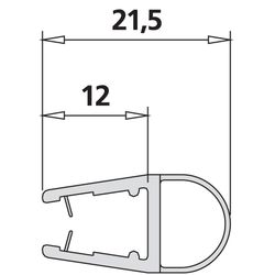 Kermi Wandabdichtung senkrecht x1, 6453, 2000mm, passend bis Serienhöhe 2000mm, 6004125... KERMI-6004125 4051484929956 (Abb. 1)