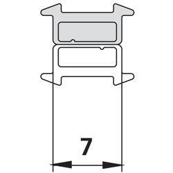 Kermi Magnetleiste Typ B x1, 9505, 2000mm, passend bis Serienhöhe 2000mm, 6033400... KERMI-6033400 4051484930259 (Abb. 1)