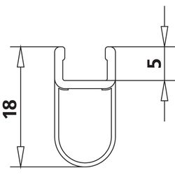 Kermi Glasabdichtung senkrecht x1, 97100, 2000mm, passend bis Serienhöhe 2000mm, 6034392... KERMI-6034392 4051484930419 (Abb. 1)