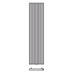 Kermi Arche Designheizkörper vertikal Weiß Seidenglanz 2000x45x670mm 1660W bei 7... KERMI-D9N1720670106XK 4063769492956 (Abb. 1)