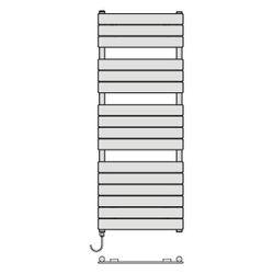 Kermi Aster-E elektrischer Badheizkörper 1169x37x450mm, WWS, 600W, links, Weiß S... KERMI-MBE1012450101XK 4063769322994 (Abb. 1)