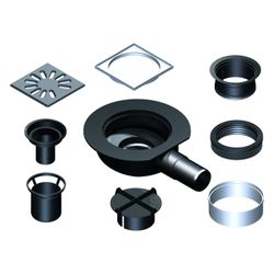 Kermi Ablauf Point A6X 040 Point Ablauf waagerecht flach DN 40... KERMI-BAA6X040000XK 4051484938521 (Abb. 1)