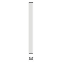 Kermi Beams Designheizkörper 2000x100x150mm 734W bei 75/65/20 Grad C, Weiß... KERMI-D1N102000152XXK 4037486003726 (Abb. 1)