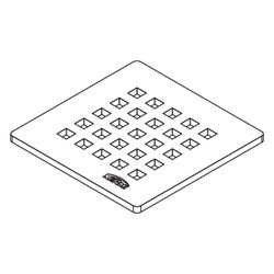 Kermi Ablaufabdeckung D51 Karo L 115 x B 115 mm... KERMI-BZD51000000UK 4051484940180 (Abb. 1)