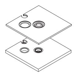 Kermi Unterbau UZE 100100 L 1000 x B 1000 x H 90 mm... KERMI-BZUZE100100XK 4051484940401 (Abb. 1)