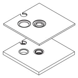 Kermi Unterbau UZE 100100 L 1000 x B 1000 x H 90 mm... KERMI-BZUZE100100XK 4051484940401 (Abb. 1)