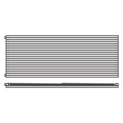 Kermi Carré horizontal Designheizkörper 295x60x1200mm 443W bei 75/65/20 Grad C A... KERMI-D3N1H03012025XK 4051487954672 (Abb. 1)