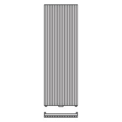 Kermi Carré vertikal Designheizkörper 1600x96x895mm 2649W bei 75/65/20 Grad C, W... KERMI-D3N1V1600902XXK 4037486268347 (Abb. 1)