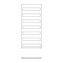 Kermi Casteo-D Austausch Badheizkörper 1806x500x30mm Nabenabstand 500mm circonsilber rechts... KERMI-CTN1D180050TRXK  (Abb. 1)