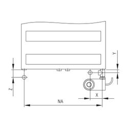 Kermi Casteo-D Austauch Badheizkörper 986x30x600mm, Nabenabst. 900mm, rechts, 51... KERMI-CTN1D10006024XK 4037486461281 (Abb. 1)