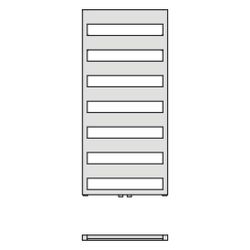 Kermi Casteo Badheizkörper 1806x30x600mm, 878W bei 75/65/20 Grad C, Weiß SG... KERMI-CTN1M1800602XXK 4037486460482 (Abb. 1)